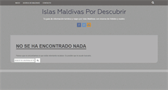 Desktop Screenshot of maldivas.pordescubrir.com